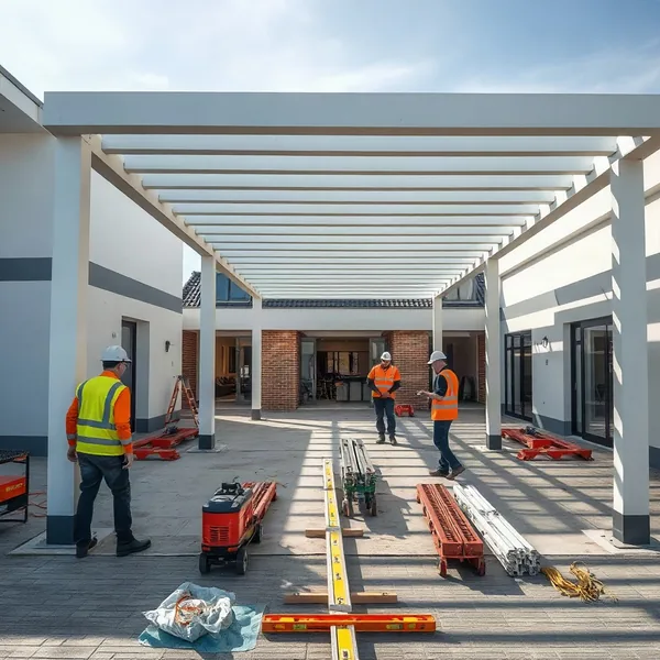 Professional Aluminium Pergola Installation in Dubai carried out by a licensed technician