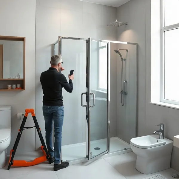 Professional Bi Fold Shower Door Installation in Dubai carried out by a licensed technician