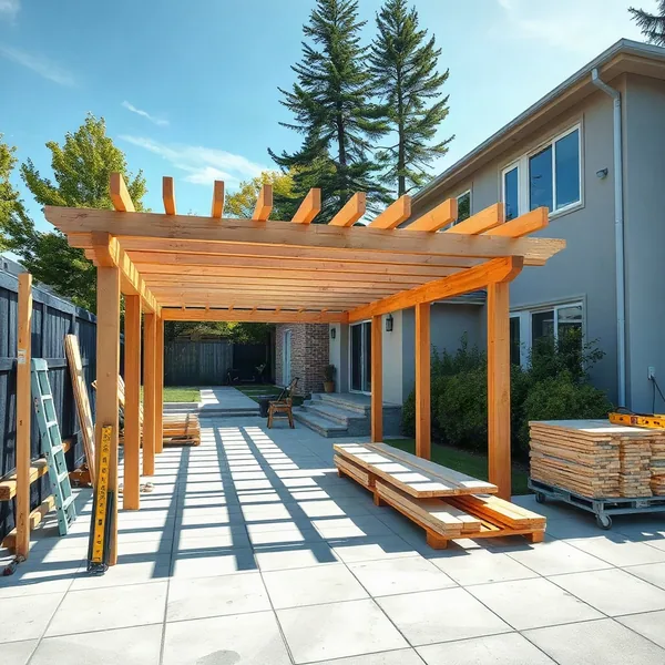 Professional Custom Pergola Design in Dubai carried out by a licensed technician