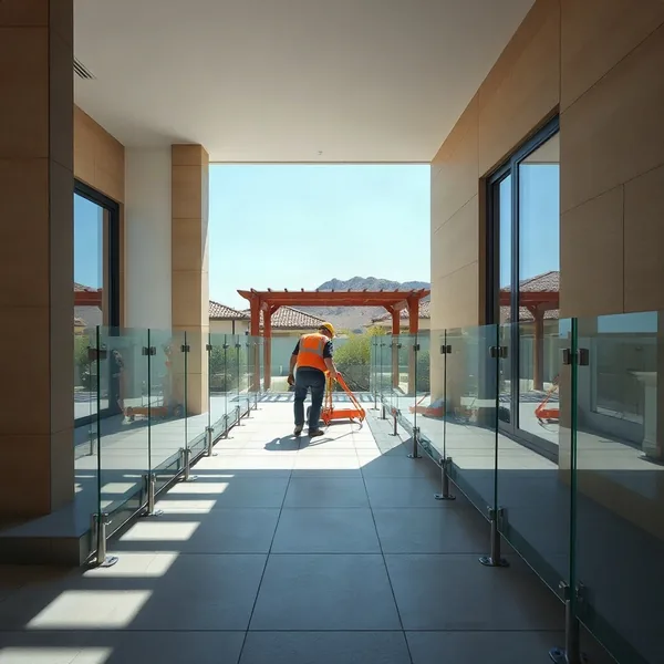 Professional Outdoor Glass Balcony in Dubai carried out by a licensed technician
