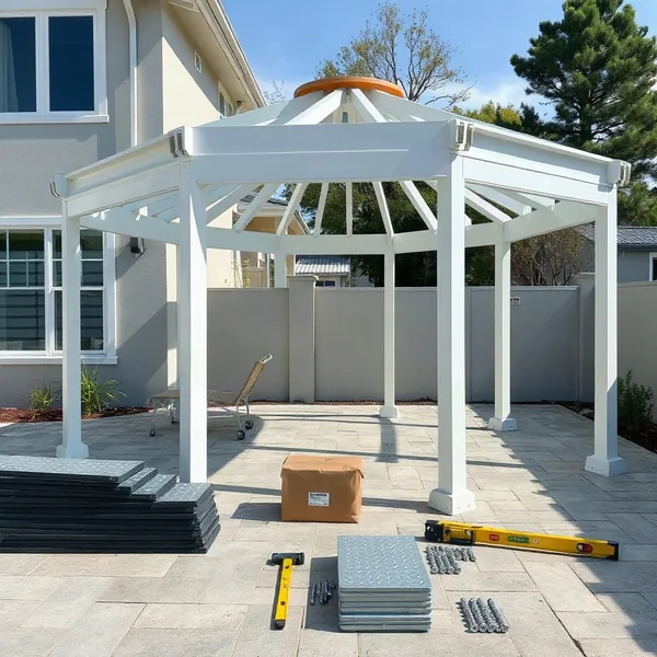 Professional Patio Gazebo Installation in Dubai carried out by a licensed technician