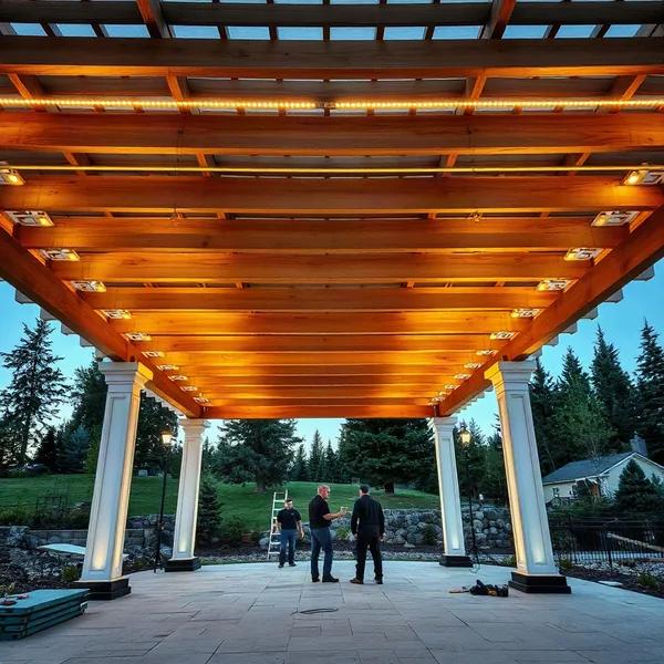 Professional Pergola Lighting Installation in Dubai carried out by a licensed technician