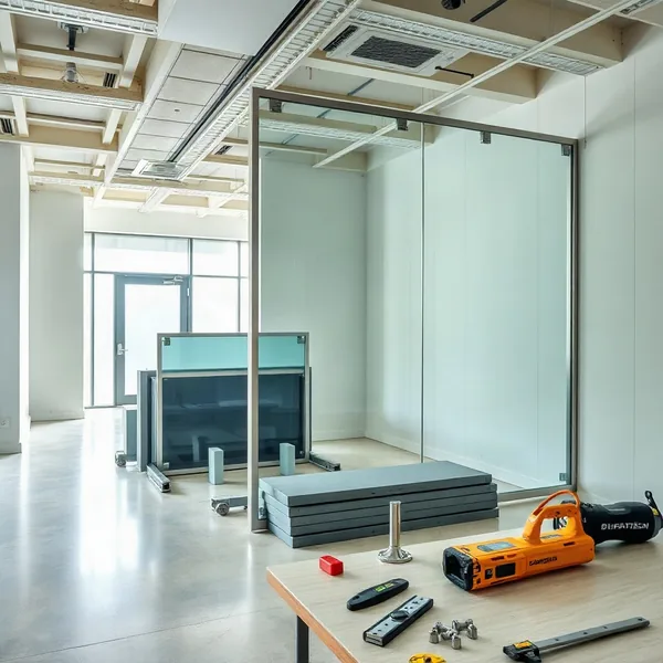Professional Ready Made Office Partitions in Dubai carried out by a licensed technician
